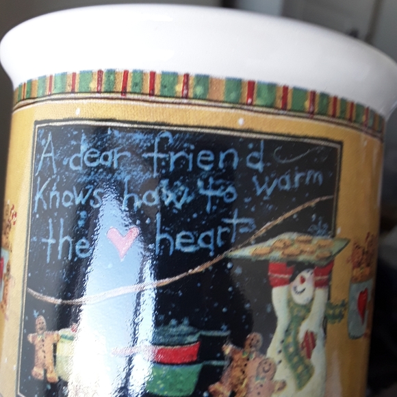 Set of 2 Susan Winget Christmas "Dear Friends" Coffe Cups/Mugs - Picture 4 of 16